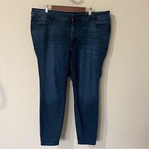 Old Navy Dark Wash Size 22 Rockstar Super Skinny High Rise Slim Pocket